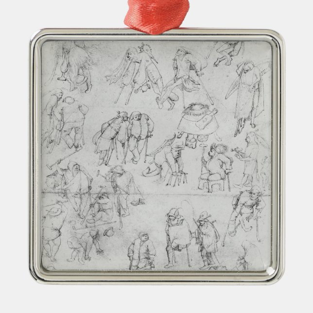 Bettler Silbernes Ornament (Vorne)