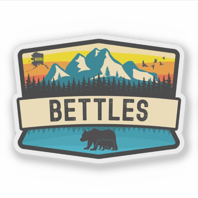 Bettles, Alaska Aufkleber (Vorderseite)