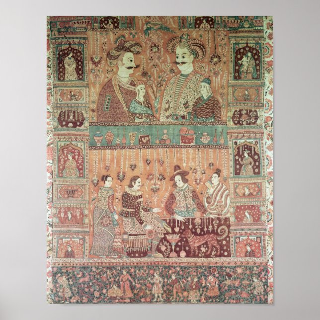 Bettüberwurf mit einheimischen Potentaten Poster (Vorne)