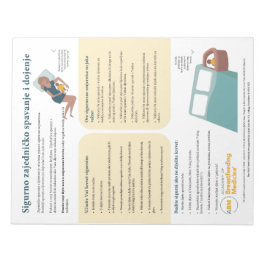 Bettüberwurf und Stillzeit (Kroatisch) Notizblock