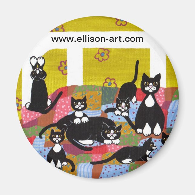 Bettwäsche voll mit Cats Magnet (Vorne)