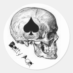 Betty Ace De Pique Sticker Crâne