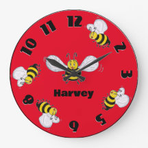 Betty Bees and Busy Bees Round Wall Clock