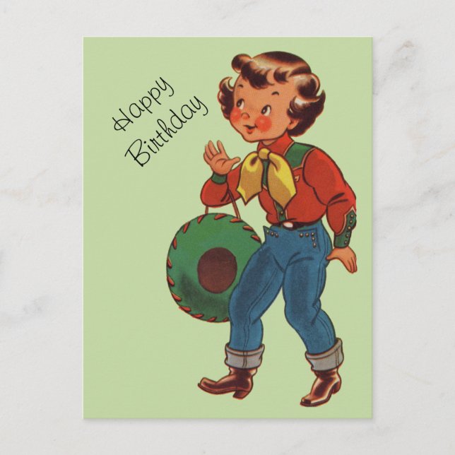 Betty das Cowgirl Postkarte (Vorderseite)