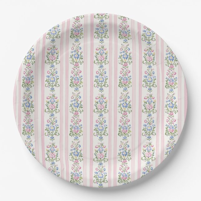 Betty Floral Print Pappteller (Vorderseite)