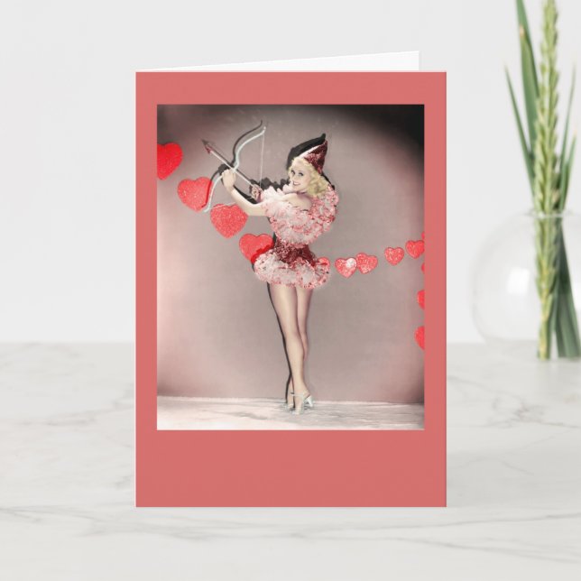 Betty Grable Valentine's Day Card Feiertagskarte (Vorderseite)