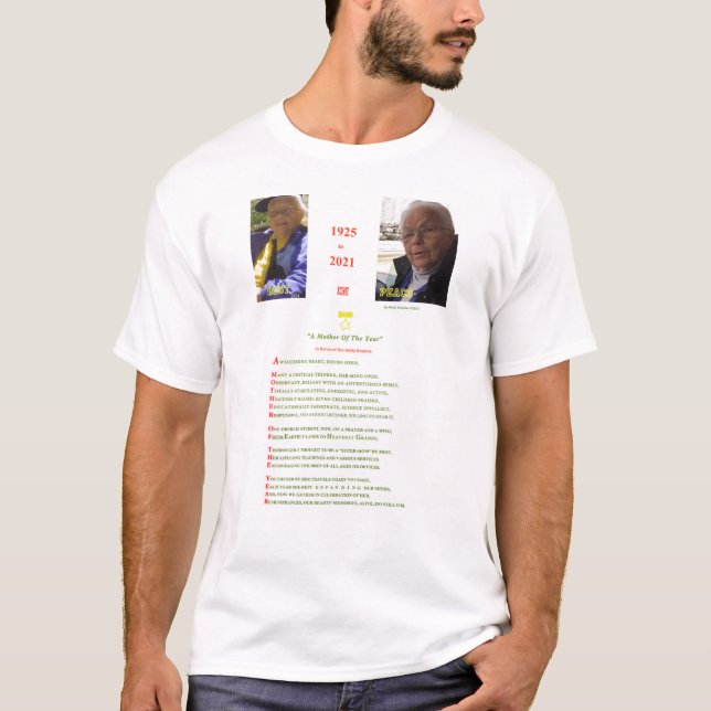 BETTY KARPLUS Célébration De La Vie Poème T-Shirt (Devant)