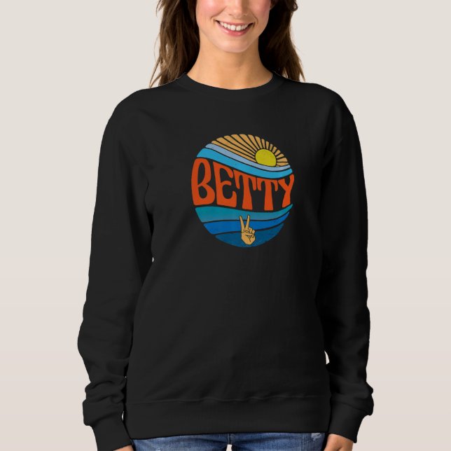 Betty Vintage Sunset Betty Groovy Tie Dye Sweatshirt (Vorderseite)