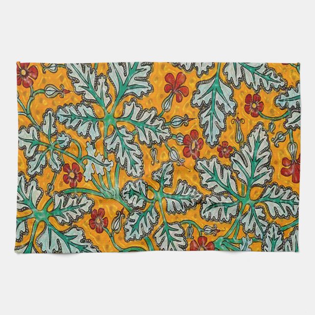 Betty's gelbe Blumen Geschirrtuch (Horizontal)