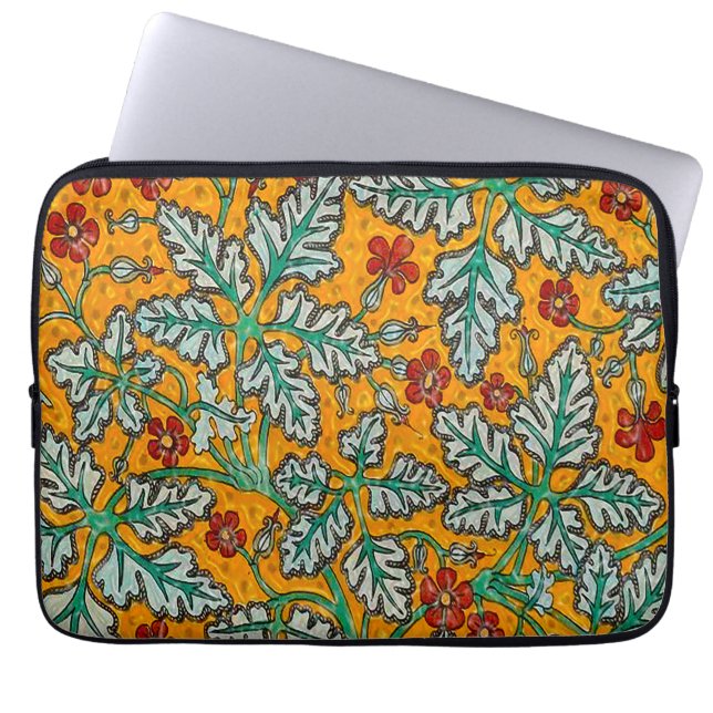 Betty's gelbe Blumen Laptopschutzhülle (Vorderseite)