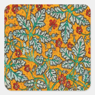 Betty's gelbe Blumen Quadratischer Aufkleber
