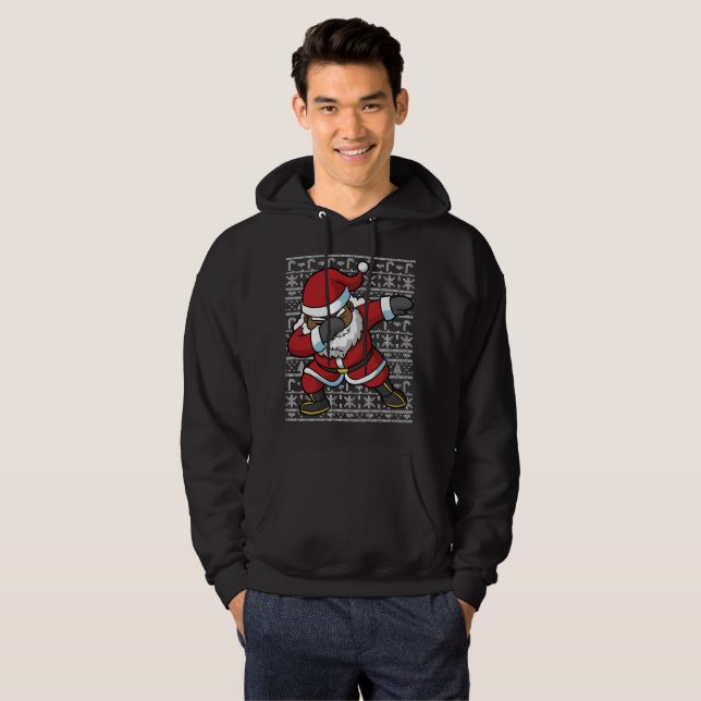 Betupfende schwarzer Sankt-Klecks-hässliche Hoodie (Vorne ganz)