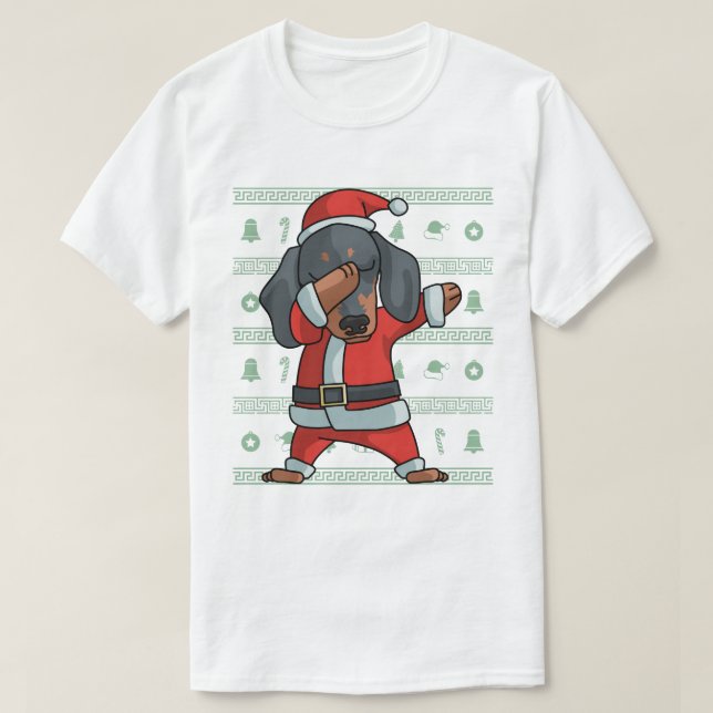 Betupfender DackelhundT - T-Shirt (Design vorne)