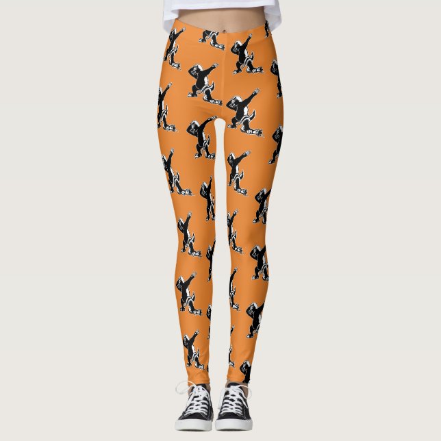 Betupfender Honigdachs Leggings (Vorderseite)