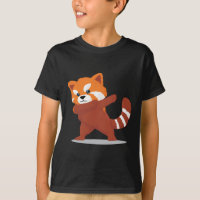 Betupfender Panda - niedliches Kawaii, das roter
