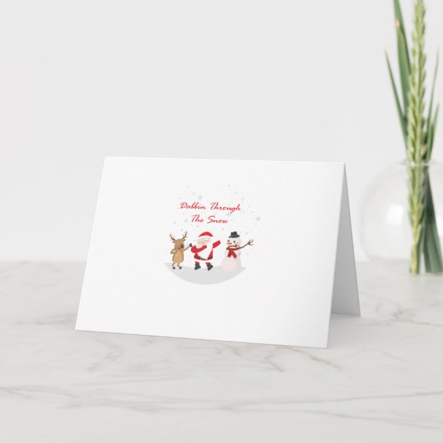 Betupfender Weihnachtsmann auf dem Feiertagskarte (Vorderseite)