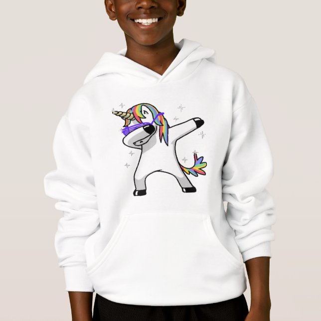 Betupfendes Einhorn Hoodie (Vorderseite)