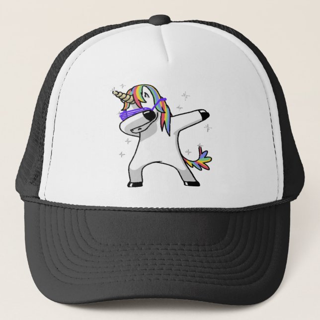 Betupfendes Einhorn Truckerkappe (Vorderseite)