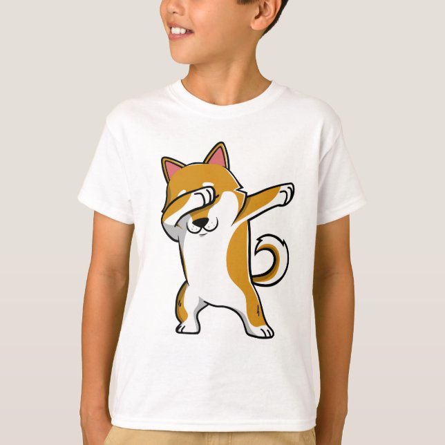 Betupfendes lustiges Shiba Inu Shirt (Vorderseite)