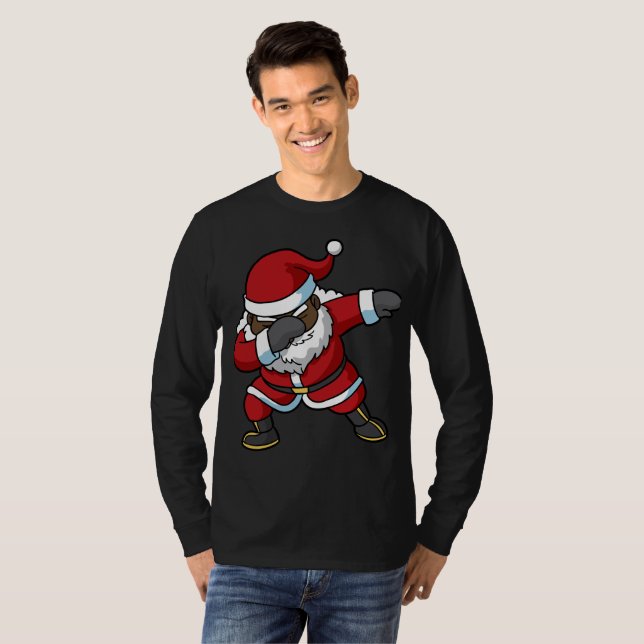 Betupfendes schwarzes T-Shirt (Vorne ganz)