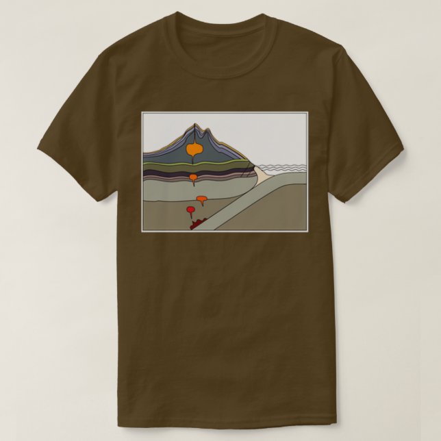 Between a Rock and a Hard Place Geologic Subductio T-Shirt (Design vorne)