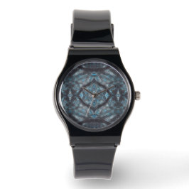 Betwixt Blue Abstract Watercolor Art Armbanduhr