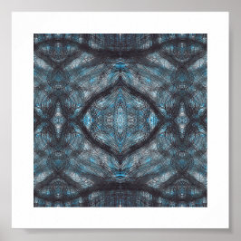 Betwixt Blue Abstract Watercolor Art Poster