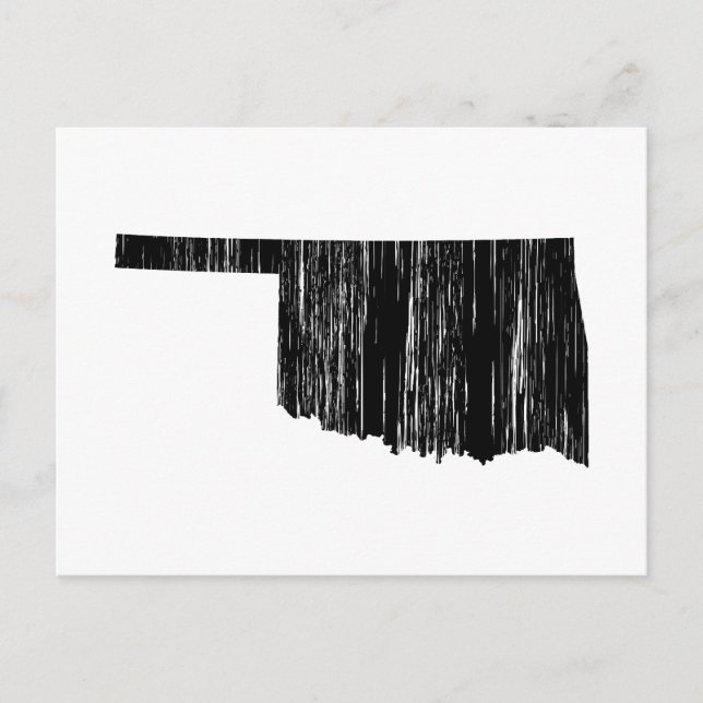 Beunruhigende Oklahoma-Staat-Kontur Postkarte (Vorderseite)