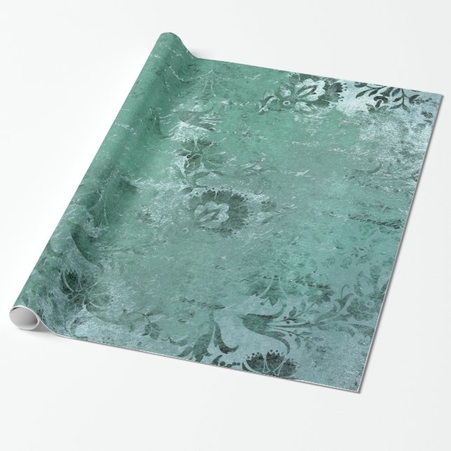 Beunruhigende Vintage Blütenstaube Geschenkpapier (Ungerollt)