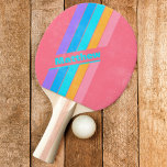 Beunruhigender 80er Neon Sunrise mit Namen gestric Tischtennis Schläger<br><div class="desc">Tauchen Sie ein in eine lebendige Nostalgie mit dem gestressten Neon Sunrise 80er gestreift mit Name Ping Pong Paddle. Dieses Paddel kanalisiert die elektrische Energie der 1980er Jahre mit seinen kühnen Neonsonnenaufgangsstreifen, die Erinnerungen von Retro-Arkaden-Spielen und pulsierenden Mode-Trends hervorrufen. Die Not leidende Oberfläche fügt eine Touch Vintager Authentizität hinzu, während...</div>