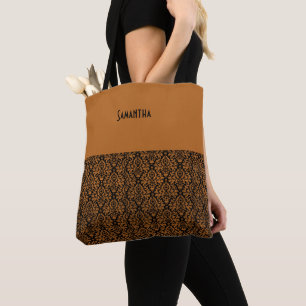 Beunruhigender Viktorianischer orangefarbener Dama Tasche