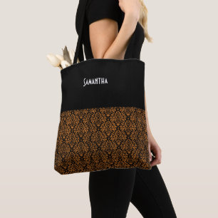 Beunruhigender Viktorianischer orangefarbener Dama Tasche