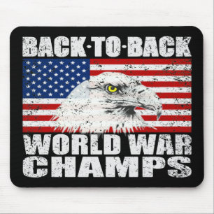 Beunruhigt zurück zu hinteren Weltkrieg-Champions Mousepad