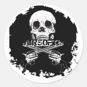 Beunruhigte 2 runde Sticker