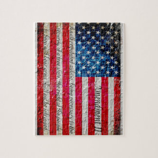Beunruhigte amerikanische Flagge und zweite