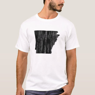 Beunruhigte Arkansas-Staats-Kontur T-Shirt