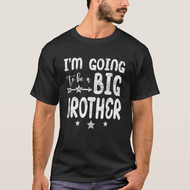 Beunruhigte Baby-Schwangerschaft Bday Big Bro bald T-Shirt (Vorderseite)