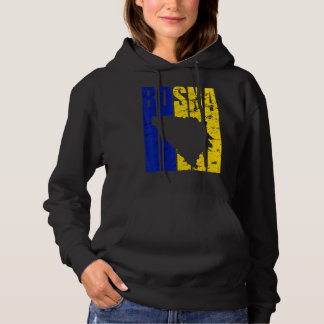 Beunruhigte Bosna-Silhouette Vintage Bosnien-Flagg Hoodie