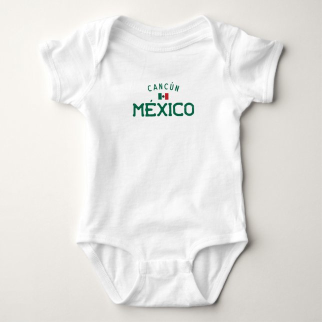 Beunruhigte Cancún México (Cancun Mexiko) Baby Strampler (Vorderseite)