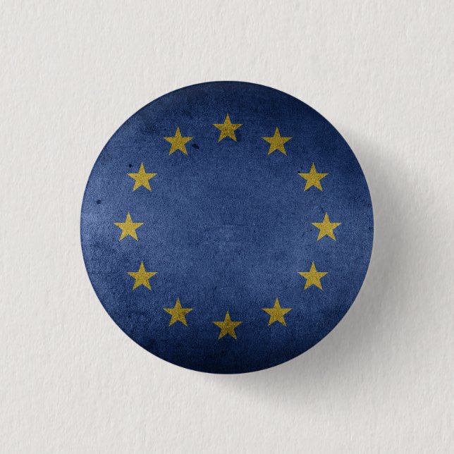 Beunruhigte Effekt EU-Flagge AntiBrexit - Liebe EU Button (Vorderseite)