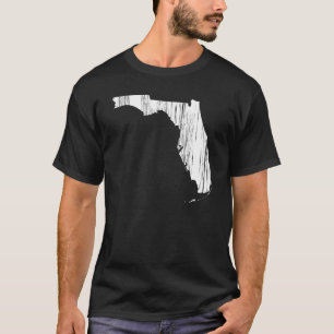 Beunruhigte Florida-Staats-Kontur T-Shirt