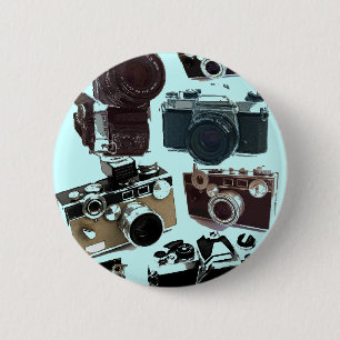 beunruhigte Fotografphotographie Retro Kamera Button