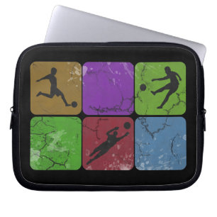 Beunruhigte Fußball-Spielerlaptophülse Laptopschutzhülle