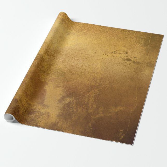Beunruhigte Goldmetallische Beschaffenheit 5 Geschenkpapier (Ungerollt)