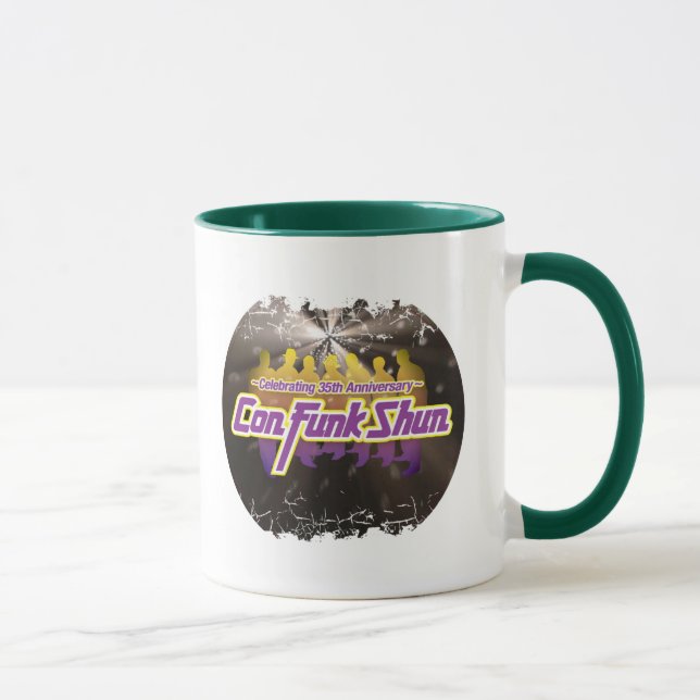 Beunruhigte Grenze 2 versah Wecker-Tasse mit Tasse (Rechts)