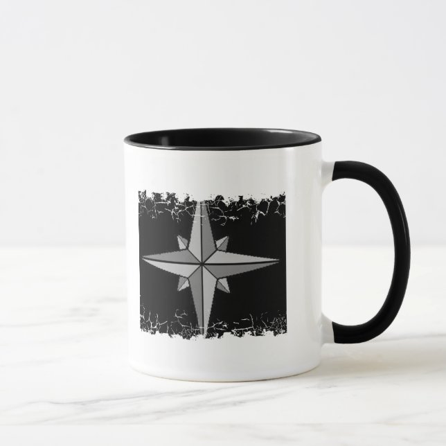 Beunruhigte Grenze - 2 versahen Wecker… mit Seiten Tasse (Rechts)