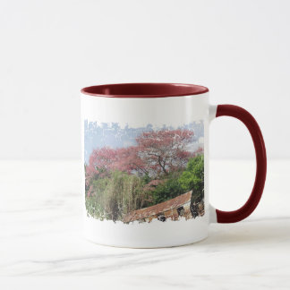Beunruhigte Grenze - 2 versahen Wecker-Tasse mit Tasse