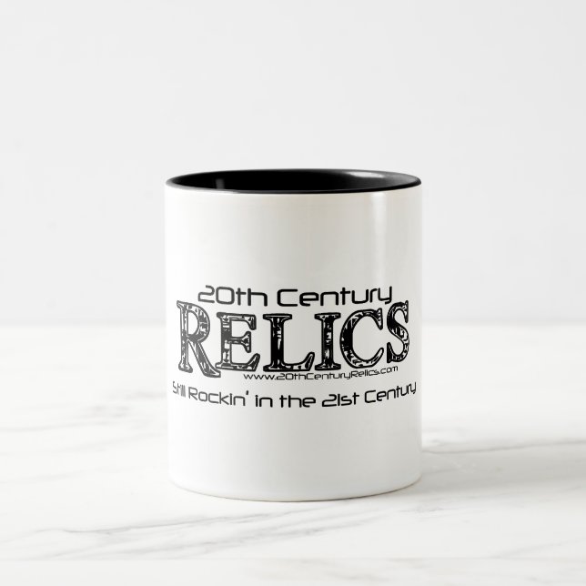 Beunruhigte Grenze - 2 versahen Wecker-Tasse mit Zweifarbige Tasse (Mittel)