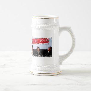 Beunruhigte Grenze Stein Bierglas