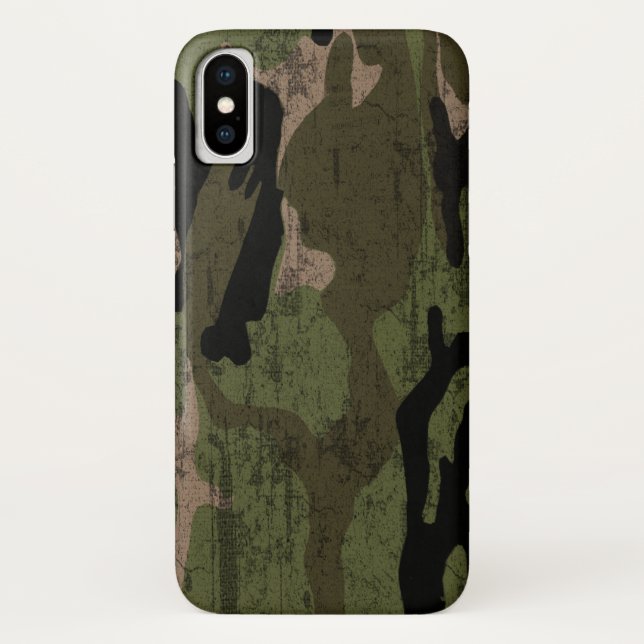 Beunruhigte grüne Camouflage Case-Mate iPhone Hülle (Rückseite)